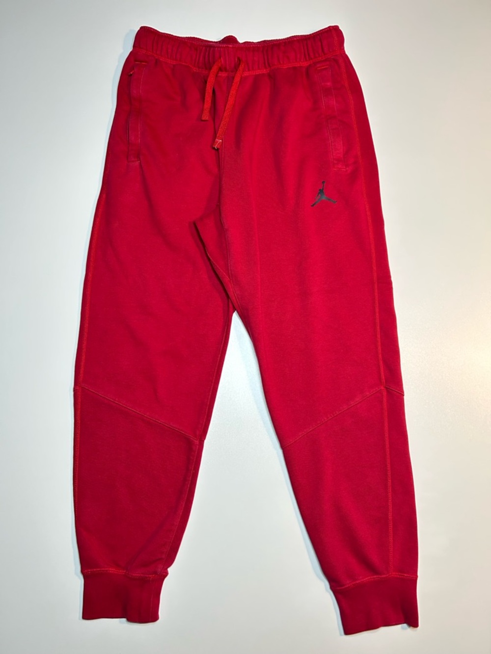 Jordan Sport Crossover Red Fleece Joggers Dri-FIT Gym Training Sweatpants